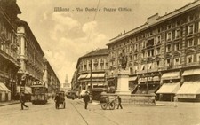 Cartolina Lombardia Milano Via