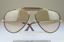 Ray Ban "Leathers" Aviator Sunglasses Bausch & Lomb Misura 58-14 USA 1980s