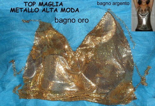 Top metallo gioiello bagno - top,