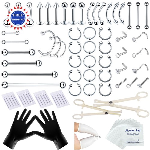 Kit piercing naso 80pcs - kit,