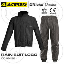 ACERBIS TUTA SET ANTIPIOGGIA KIT COMPLETO IMPERMEABILE MOTO SCOOTER TOURING NERO