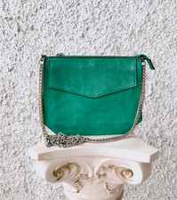 ZARA BORSA TRACOLLA VERDE 100%
