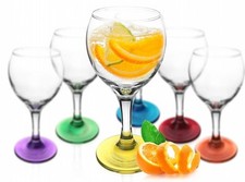 6x BICCHIERI DA VINO COLORATO