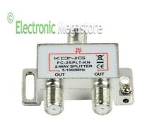PARTITORE DIVISORE TV ANTENNA DIGITALE TERRESTRE SATELLITE 1 INGRESSO 2 USCITE F