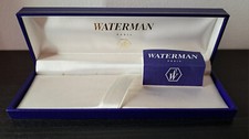 Splendida WATERMAN PARIS - CUSTODIA PENNA/STILO-VINTAGE-SCATOLA-ASTUCCIO-INDACO