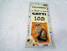 CALENDARIO DA PARETE GATTI 2001 UN FURBO IN CASA CON DISEGNI DI MARIO STOPPELE