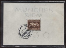 DEUTSCHES REICH - blocco con annullo - MÜNCHEN RIEM ANNO 1936 - 42 PF - G156