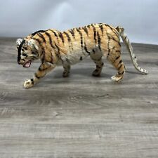 Mini statuina tigre tassidermia vintage con ecopelliccia circo giocattolo da collezione