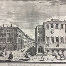 JOSEPH ZOCCHI PITTORE 1730 BIANCO E NERO  FIRENZE PALAZZI MARCHI CORSI VIVIANI
