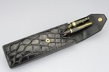 Omas Astuccio Portapenne Rigido Pelle "Vernice Lucida" N°2 Scomparti Made Italy