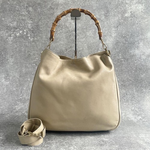 Gucci bamboo hobo bag beige - gucci,