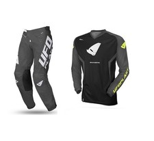 TUTA COMPLETO MAGLIA PANTALONE UFO BAMBERG GRIGIO MOTO CROSS ENDURO PISTA