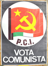 VOTA PCI PARTITO COMUNISTA ANNI 70 140x100 MANIFESTO ELETTORALE ORIGINALE