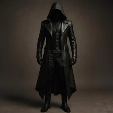 Trench coat in vera pelle