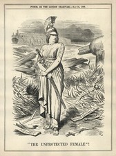 RARE 1888 CARTOON - British