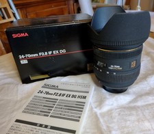 Sigma 24-70mm F/2,8 DG HSM Obiettivo per Nikon AF D con paraluce Sigma
