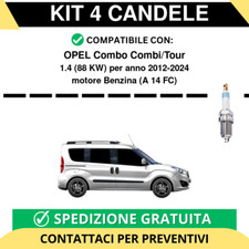 KIT 4 CANDELE per OPEL Combo