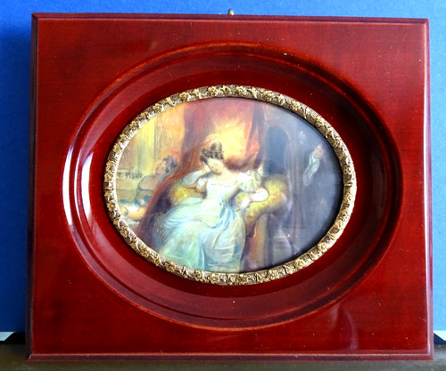 Moch miniatura pittura di - r.,