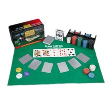 Set Poker Grande Poker Play Set 200 Chips 2 Mazzi di Carte Poker Set Gioco Casinò