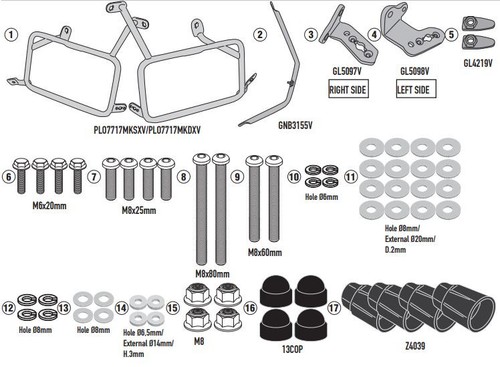 Kit portavaligie givi - kit,