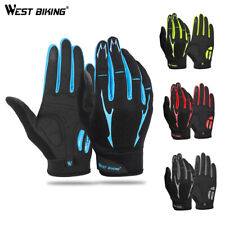 Guanti Moto Ciclismo WEST BIKING Morbidi Imbottiti MTB Bici da Strada Guanti Interi Dita