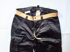 Pantaloni Emporio Armani, taglia 46, con rifiniture in vera pelle