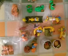 lotto sorprese Kinder varie 5 giraffe 6 castori 2 tartarughe 1 rana