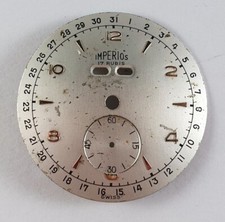 anni '50 o '60 - GRANDE QUADRANTE IMPERIOS TRIPLA DATA - mm. 32,5 circa