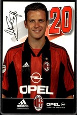 cartolina postcard Calcio Milan Sponsor Adidas Opel - Bierhoff