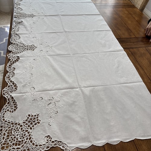Tenda valance vintage ricamata - vintage,