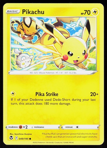Pikachu 049 195 common - 049/195, silver