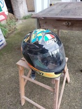 CASCO INTEGRALE VINTAGE AGV VALENTINO ROSSI SOLE LUNA 2003 Buone Condizioni 