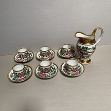 Antico servizio da caffè, Vecchia Parigi, Porcellana dipinta e dorata, Sec. XIX.