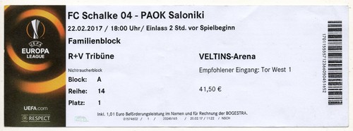 Biglietto schalke - schalke, 04