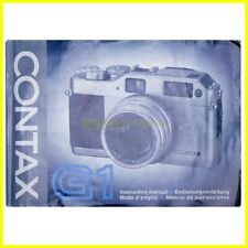 Contax G1 Instruction Manual. English. Deutsch. Francis. Espanol. Guida utente.