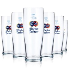 6 bicchieri in vetro birra