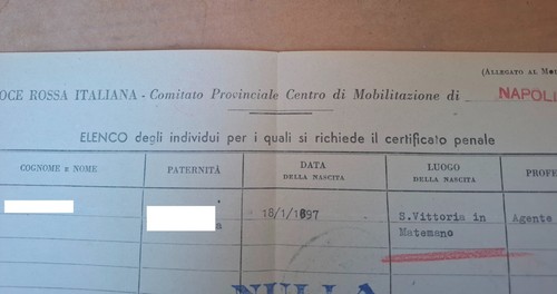 Documento croce rossa italiana - documento,