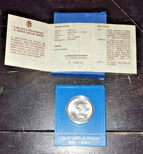 Italia 500 lire argento - italia, publio