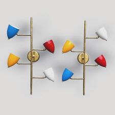 Pair Large Appliques Stilnovo Arredoluce Lelii Sarfatti Guariche Stilux style