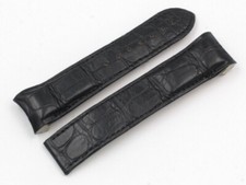 Cinturino Omega vera pelle alligatore Black Ansa 22mm Deployante ORIGINALE