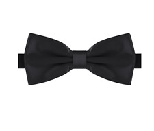 PAPILLON NERO FARFALLA SETA RASO CRAVATTINO Uomo Donna Papion Cerimonia