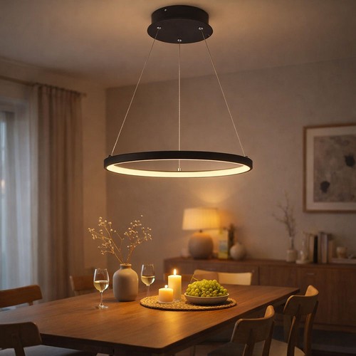 Led lampada sospensione nero - lampada, a
