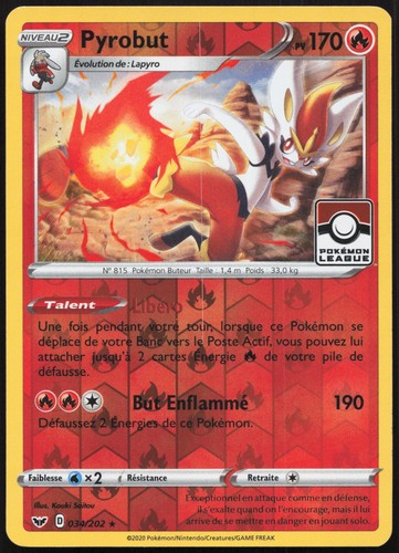 Carte pokémon pyrobut stamp - pokémon,