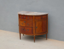 Comò cassettone console a mezzaluna st.Luigi XVI con piano in marmo, primi '900!