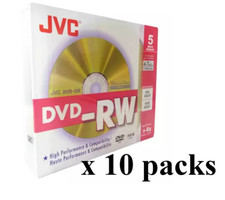 50 dischi JVC DVD-RW vuoti 2x