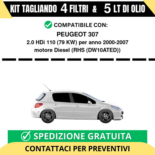 Tagliando per peugeot - per, 307