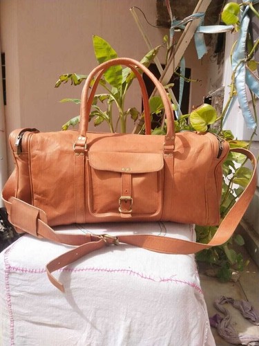 Borsa pelle vintage viaggio - pelle,