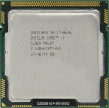 Processori Intel Core i7-860s CPU quad-core 2,53 GHz 8M SLBLG LGA 1156 82W