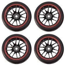 Cerchioni Del  Di 4pcs 12mm & Gomme Di Gomma Per RC 1/10 Su-Road Touring Dr7275