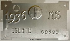 TAZZA AUTO AUTOMOBILISTICHE ANNO 1936 TARGHETTA AVVENUTO PAGAMENTO REGNO